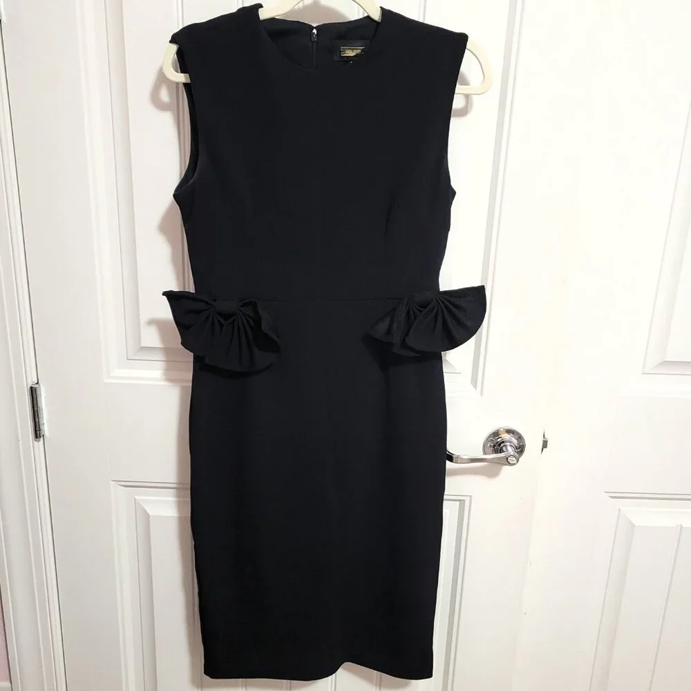 Alexia‎ Admor Black Double Bow Cocktail Dress in Size Medium